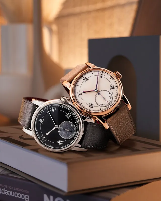 Nahaufnahme einer eleganten Armbanduhr mit hochwertigem Gehäuse und Zifferblatt